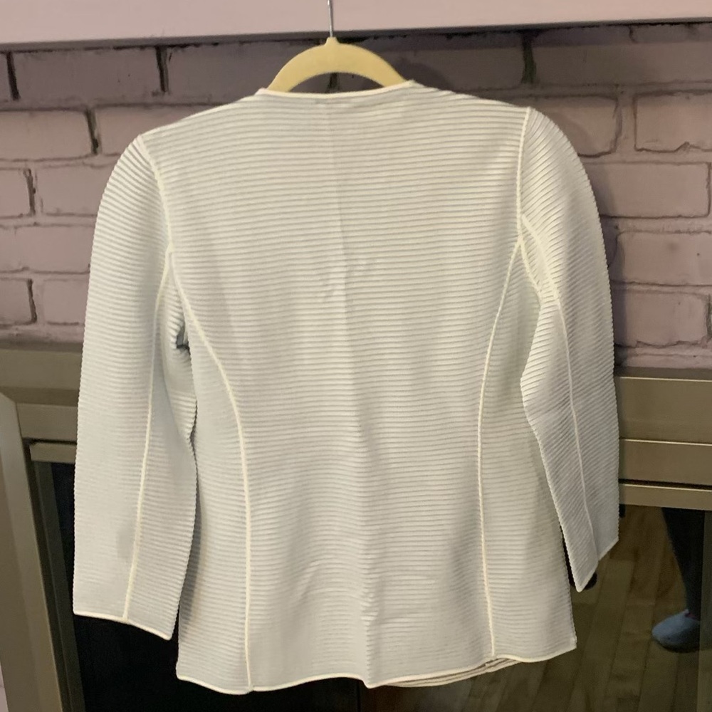 Armani Collezioni Striped Open-Front blazer - Picture 4 of 8